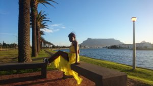 Pamela next to Dieprivier